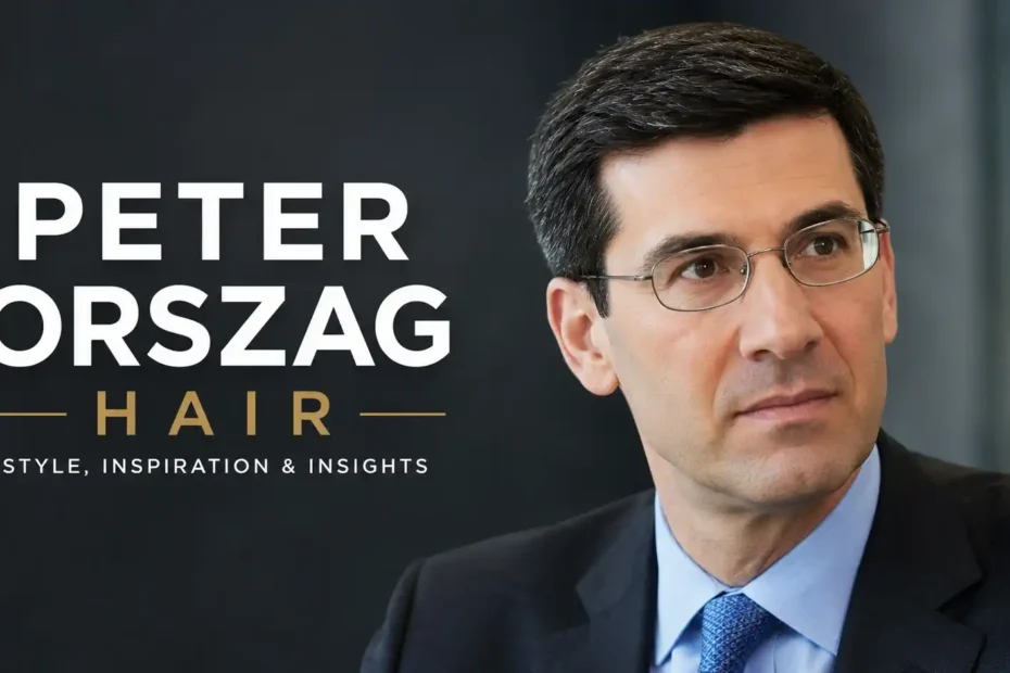Peter Orszag Hair – Hairstyle and Appearance